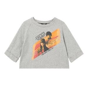 Truce Teen Girl Grey Sonny & Cher Gray Heather Figures Tee Kids Size XL / 16
